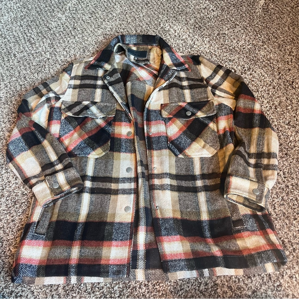 Blank NYC Shacket Plaid